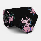 Axolotl Riding Blobfish Krawatte (Gerollt)