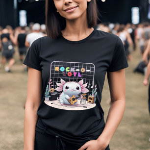 Axolotl Rockstar: Adorable Amphibienmusikerin T-Shirt