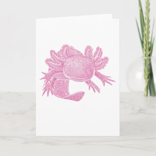 Axolotl-Rohling-Grußkarte - ROSA Karte