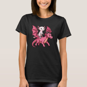 Axolotl Rosa Drache Reiten Zoo Tag Tierliebhaber B T-Shirt
