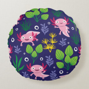 Axolotl Rundes Kissen
