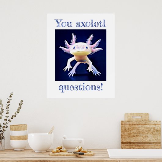 Axolotl Salamander Amphibian Poster (Küche)