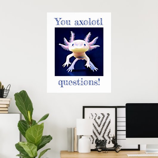 Axolotl Salamander Amphibian Poster (Heimbüro)