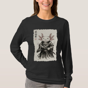 Axolotl Samurai Katana Japanische Tinten Kunst Uki T-Shirt