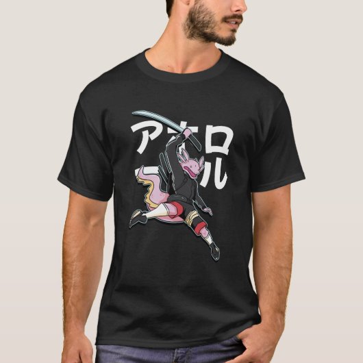 Axolotl Samurai T-Shirt (Vorderseite)