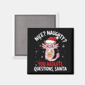 Axolotl Santa Hat Axolotl Questions Christmas Boys Magnet (Vorderseite/Rückseite)