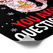 Axolotl Santa Hat Axolotl Questions Christmas Boys Poster (Ecke)