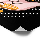 Axolotl Saxophone Saxolotl Kawaii Poster (Ecke)