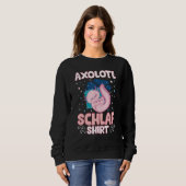 Axolotl Schlaf Mexican Salamander Relaxolotl Slee Sweatshirt (Vorne ganz)