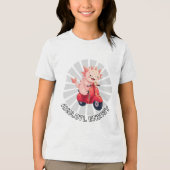 Axolotl Scooter Tri-Blend Shirt (Vorderseite)