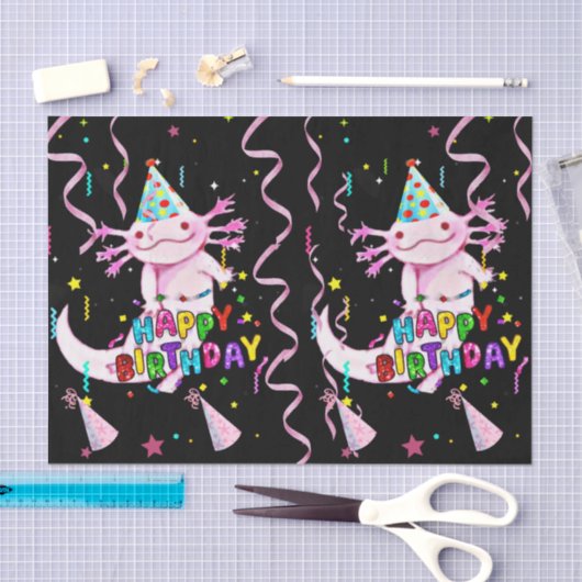 Axolotl Seidenpapier (Handwerk)