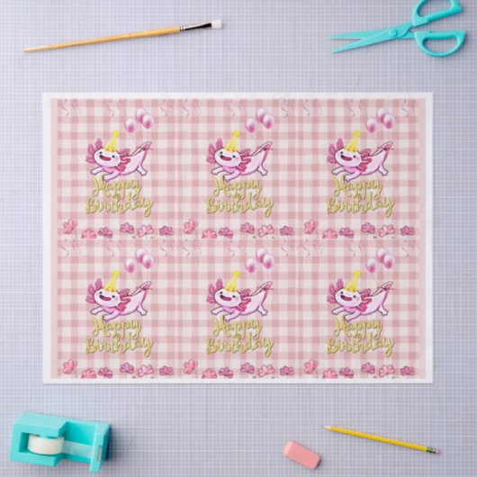 Axolotl Seidenpapier (Basteln)