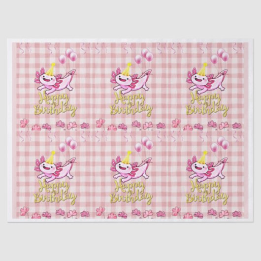 Axolotl Seidenpapier (Vorderseite)