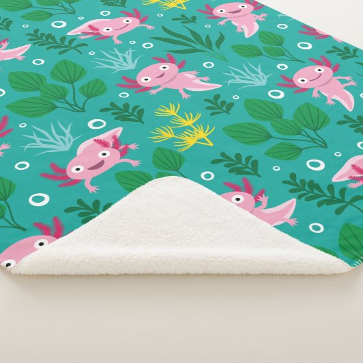 Axolotl Sherpa Blanket Sherpadecke (3/4)