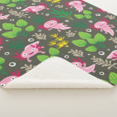 Axolotl Sherpa Blanket Sherpadecke (3/4)