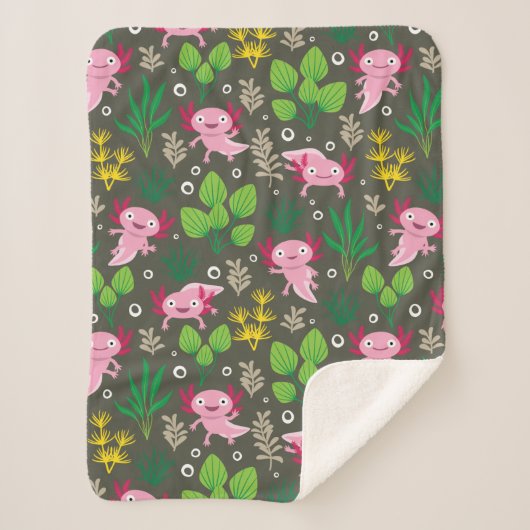 Axolotl Sherpa Blanket Sherpadecke (Vorderseite)
