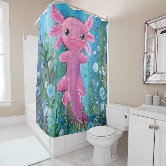 Axolotl Shower Curtain Duschvorhang (Beispiel)