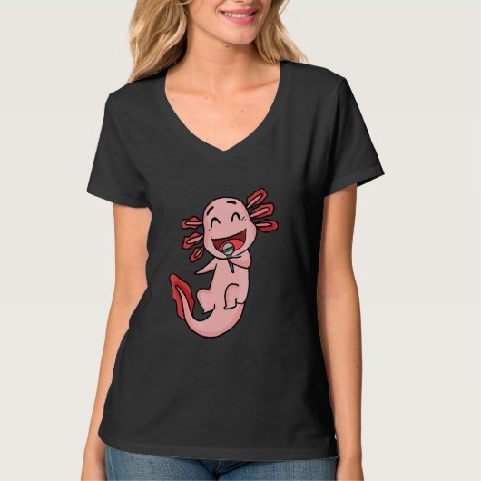 Axolotl sings T-Shirt (Vorderseite)