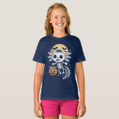 Axolotl Skeleton Halloween-Geschenk Niedliche Spoo T-Shirt (Vorne ganz)