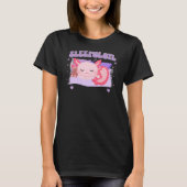 Axolotl Sleepolotl Niedlich Schlafsalamander T-Shirt (Vorderseite)