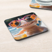 Axolotl-Smile Getränkeuntersetzer (Linke Seite)