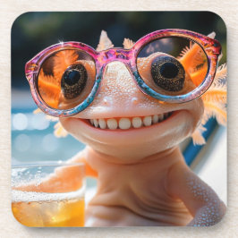 Axolotl-Smile Getränkeuntersetzer