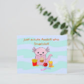 Axolotl Snax'olotl fun Postkarte (Stehend Vorderseite)