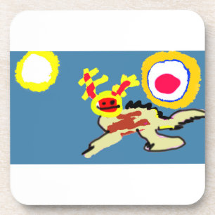 Axolotl-Sommer  Getränkeuntersetzer
