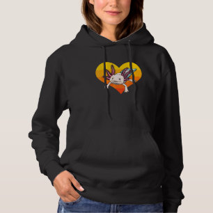 Axolotl Sonnenuntergang Herz Frauen Mexikanischer  Hoodie