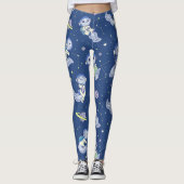 Axolotl Spaceman Muster Leggings (Vorderseite)