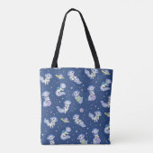 Axolotl Spaceman Muster Tasche (Rückseite)