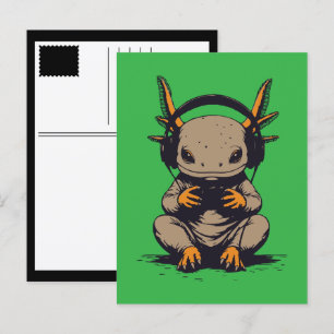 Axolotl-Spieler Feiertagspostkarte