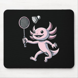 Axolotl spielt Badminton Spieler Shuttle Sport Mousepad
