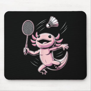 Axolotl spielt Badminton Spieler Shuttle Sport Mousepad
