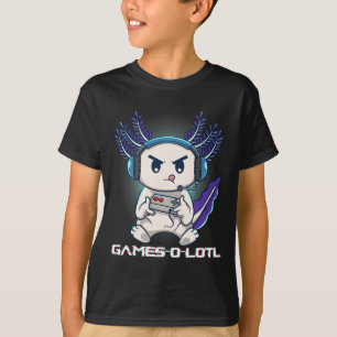 Axolotl spielt Konsolen-Videospiele Gamesolotl Gam T-Shirt