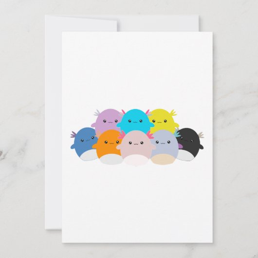 Axolotl Squishmallow Birthday Party Einladung (Rückseite)