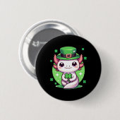 Axolotl St. Patrick's Day Jungen Mädchen Axolotl S Button (Vorne & Hinten)