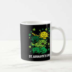 Axolotl St Patricks Day Süße Tier Kleeblatt Clove Kaffeetasse