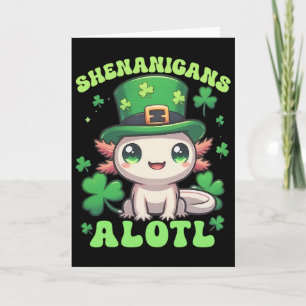 Axolotl St. Patrick's Day Unfug Alotl Karte