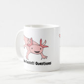 Axolotl stellt niedliches lustiges in Frage Kaffeetasse (Vorderseite Links)