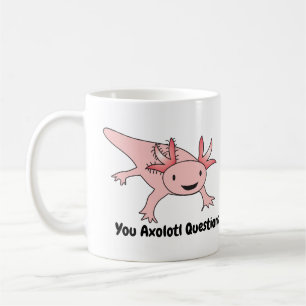 Axolotl stellt niedliches lustiges in Frage Kaffeetasse
