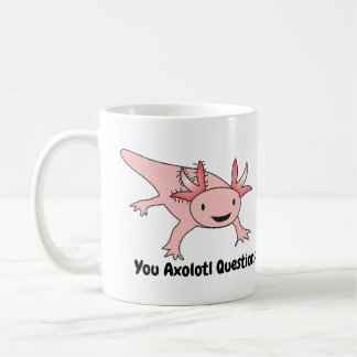 Axolotl stellt niedliches lustiges in Frage Kaffeetasse