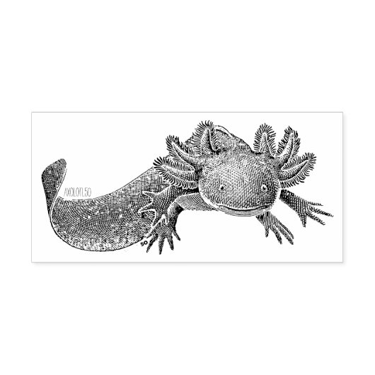 Axolotl-Stempel Gummistempel (Prägung)