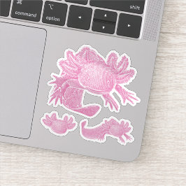 Axolotl Stickers - PINK - 3 Pack Aufkleber