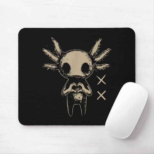 Axolotl Still Emo Goth  Mousepad (Mit Mouse)