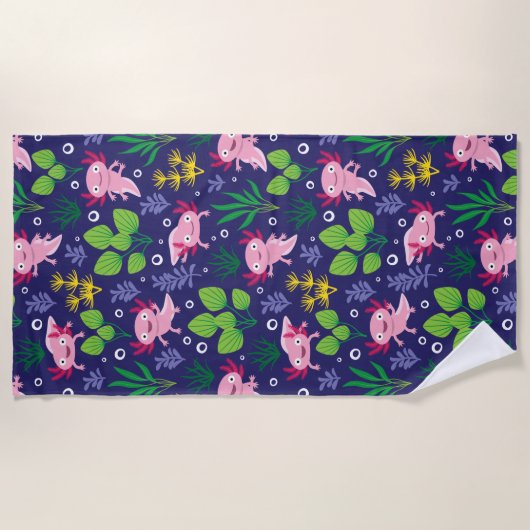 Axolotl Strandtuch (Vorderseite)