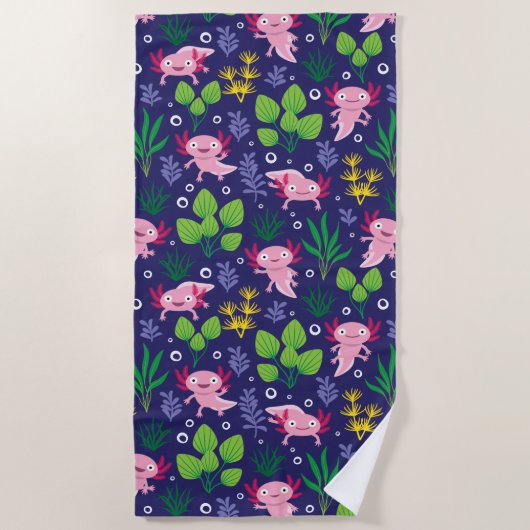 Axolotl Strandtuch (Vorderseite)