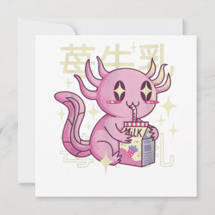 Axolotl Strawberry Milk Japan Style Japanisch Kawa
