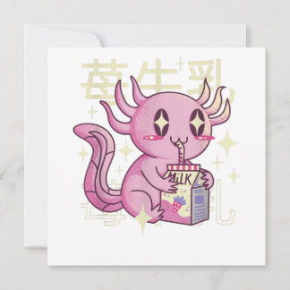Axolotl Strawberry Milk Japan Style Japanisch Kawa