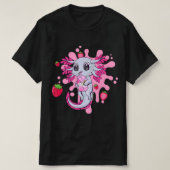 Axolotl Strawberry Milk Niedlich Kawaii Anime Gift T-Shirt (Design vorne)